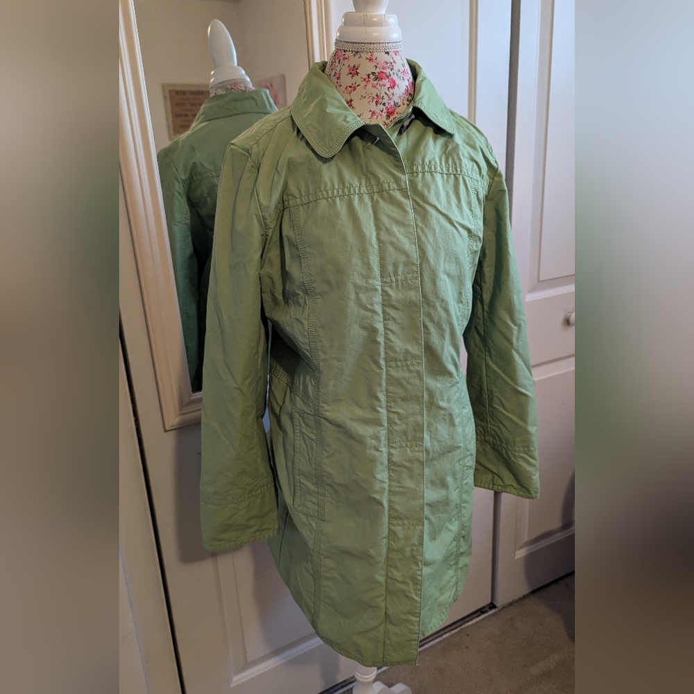 Eddie Bauer Apple Green Vintage Trench Coat